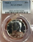 1968-S Kennedy Half Dollar PCGS PR69 Proof Silver 50C