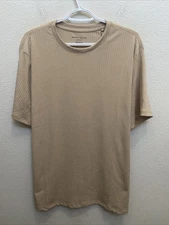 Perry Ellis Men's XL Travertine Brown Short Sleeve Textured T-shirt NWT