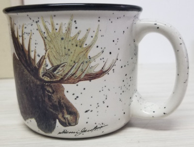 Vintage Angler's Expression Hand Decorated Mug 2001 Moose K313 LA