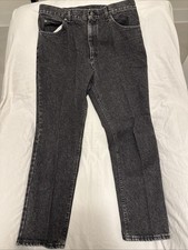 Vintage Lee Usa 36 X 30 Union Tab Dark Black Wash Mint Condition  