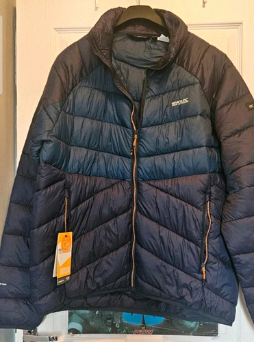 Regatta Great Outdoors Men's Blue Quilted Puffer Full Zip Jacket 2XL 56-60"