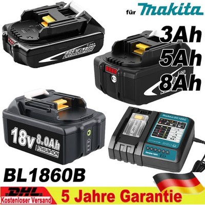18V 3Ah 5Ah 8Ah for Aeboren für BL1860B BL1850B BL1830B LTX Akku / DC18RC