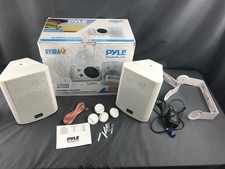 Pyle Outdoor Speaker Pair 5.25" 240W Bluetooth Powered PDWR51BTWT White For Part