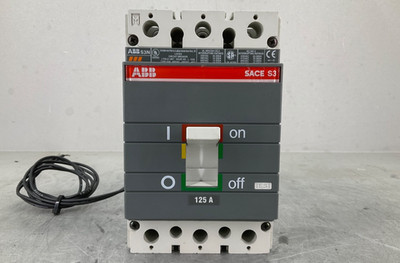 ABB S3N125TLS8 CIRCUIT BREAKER 125 A 3P 600VAC TMF 24V SHUNT TRIP