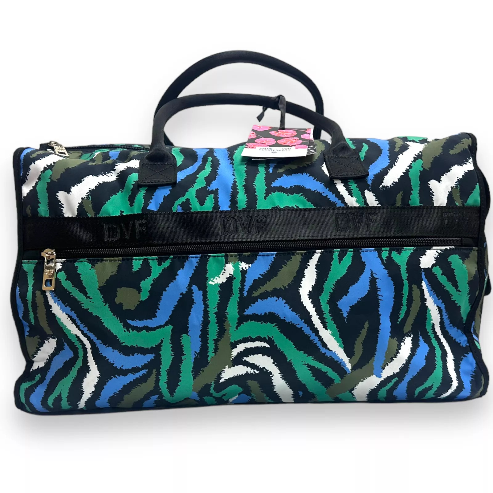 Спортивная сумка Diane Von Furstenberg Disco Zebra Green Weekender
