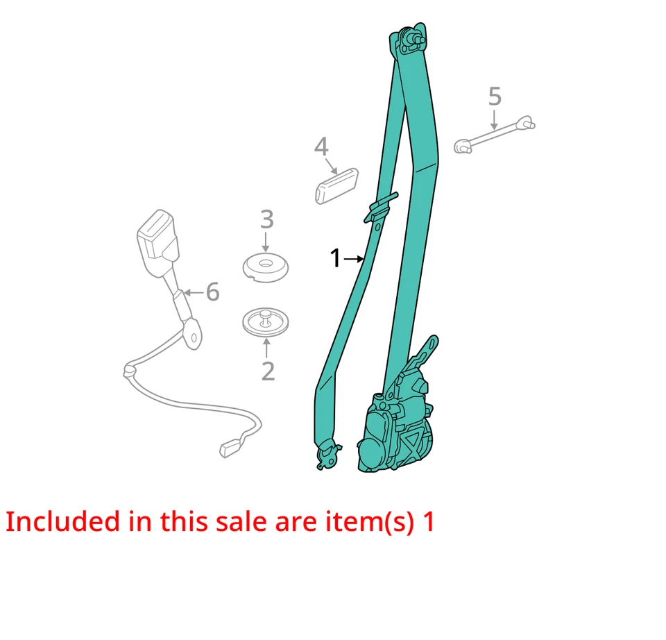 2017 - 2020 年宝马 540i G30 原始设备制造商前座右座椅皮带减压器 | 黑色 34186688F — 第 3/4 张图片