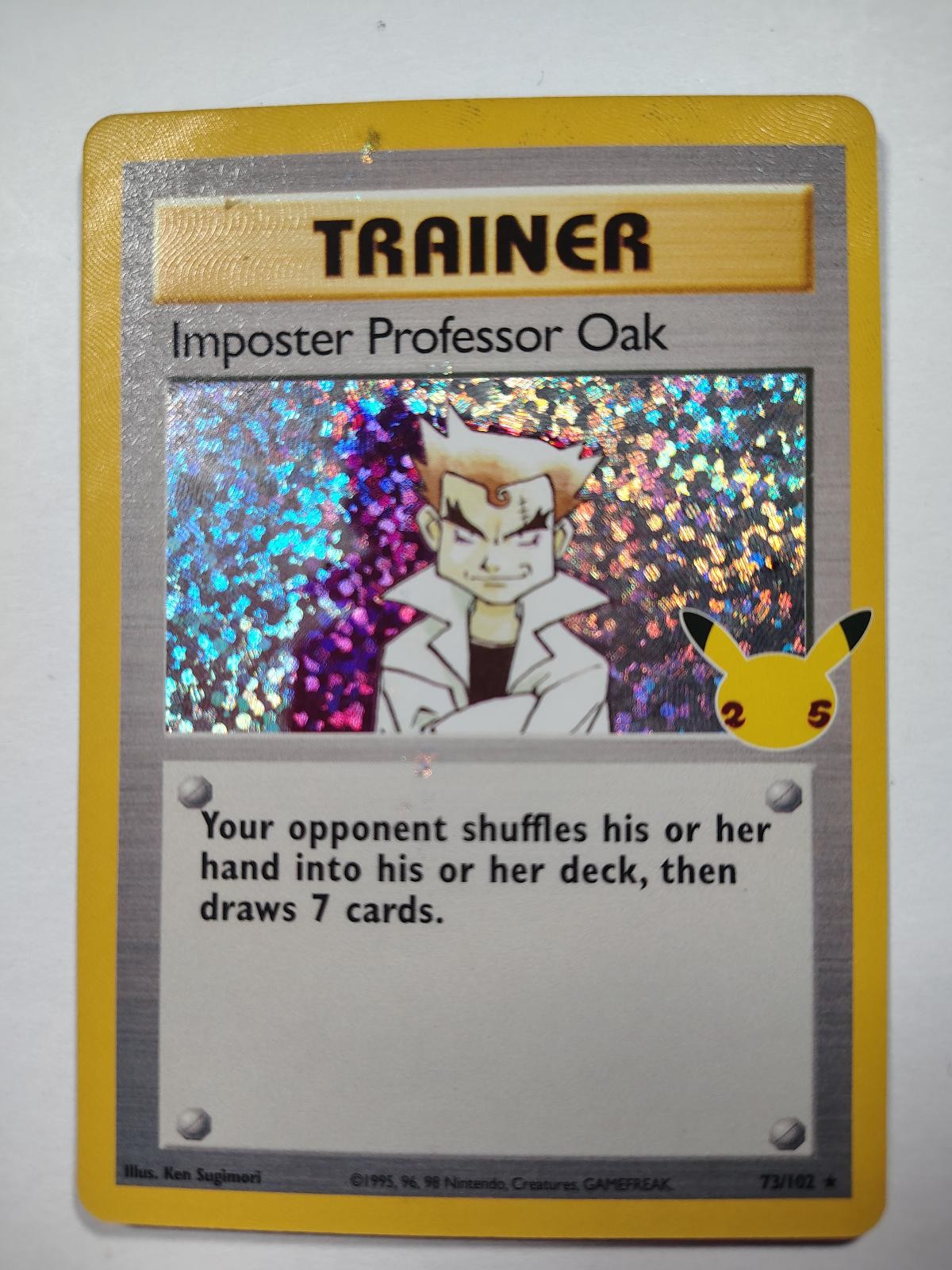 Imposter Professor Oak 73/102 Rare Base Set Unlimited Pokemon Near Mint