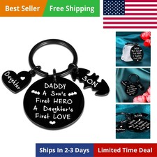 Dad Keychain Gifts from Son Daughter to Daddy Fathers Day Christmas Birthday