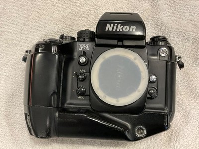 Nikon F4 35mm Film Camera Body Only w/ MB-21 Battery Grip & Body Cap - SN 226780