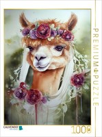Calvendo Puzzle Alpaka-Braut | 1000 Teile Lege-GrößE 64 × 48 Cm Foto-Puzzle FüR