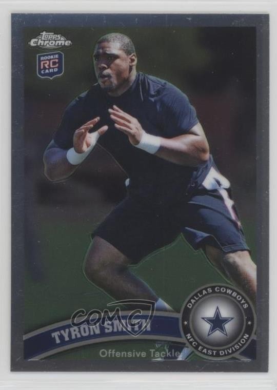 2011 Topps Chrome Tyron Smith #38 Rookie RC