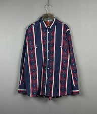 Vintage 90's RUSTLER by WRANGLER Western Rodeo Pearl Snap Aztec Print Shirt XL