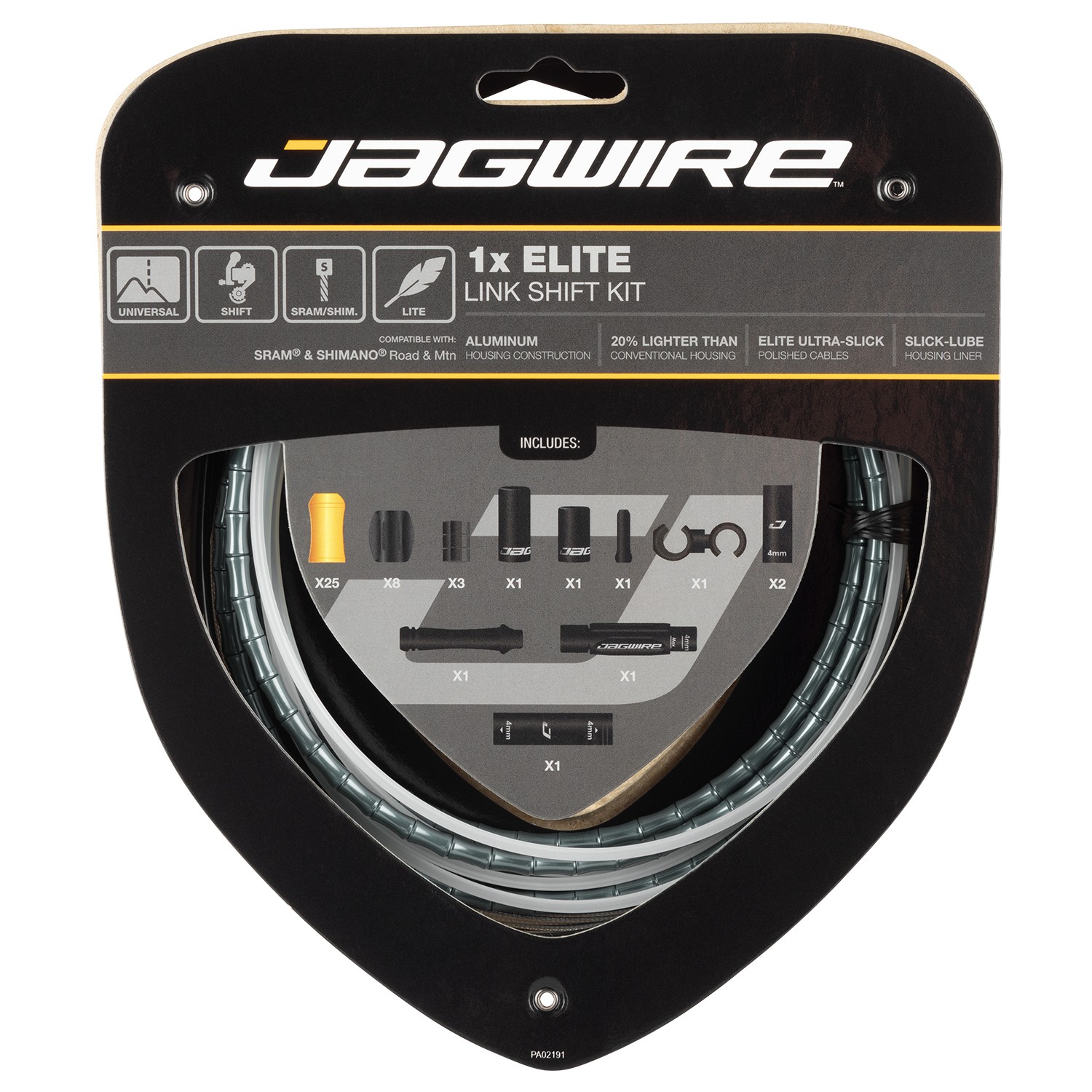 Kit dérailleur arrière 1X Elite Link Shift Kit Gray pour protéger les câbles de la boue