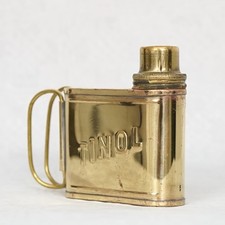 Antike Lötlampe TINOL Made in Germany Messing Taschenlötlampe Petroleumlampe WW2