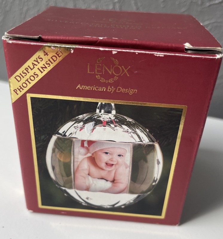 MIB Lenox Open Globe CHRISTMAS TREE Glass Ornament Mint Box Holiday