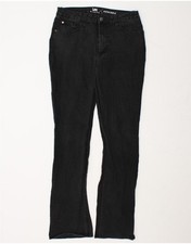 LEE Womens Riders Mid Rise Bootcut Jeans US 12 Large W32 L32 Black Cotton DM21