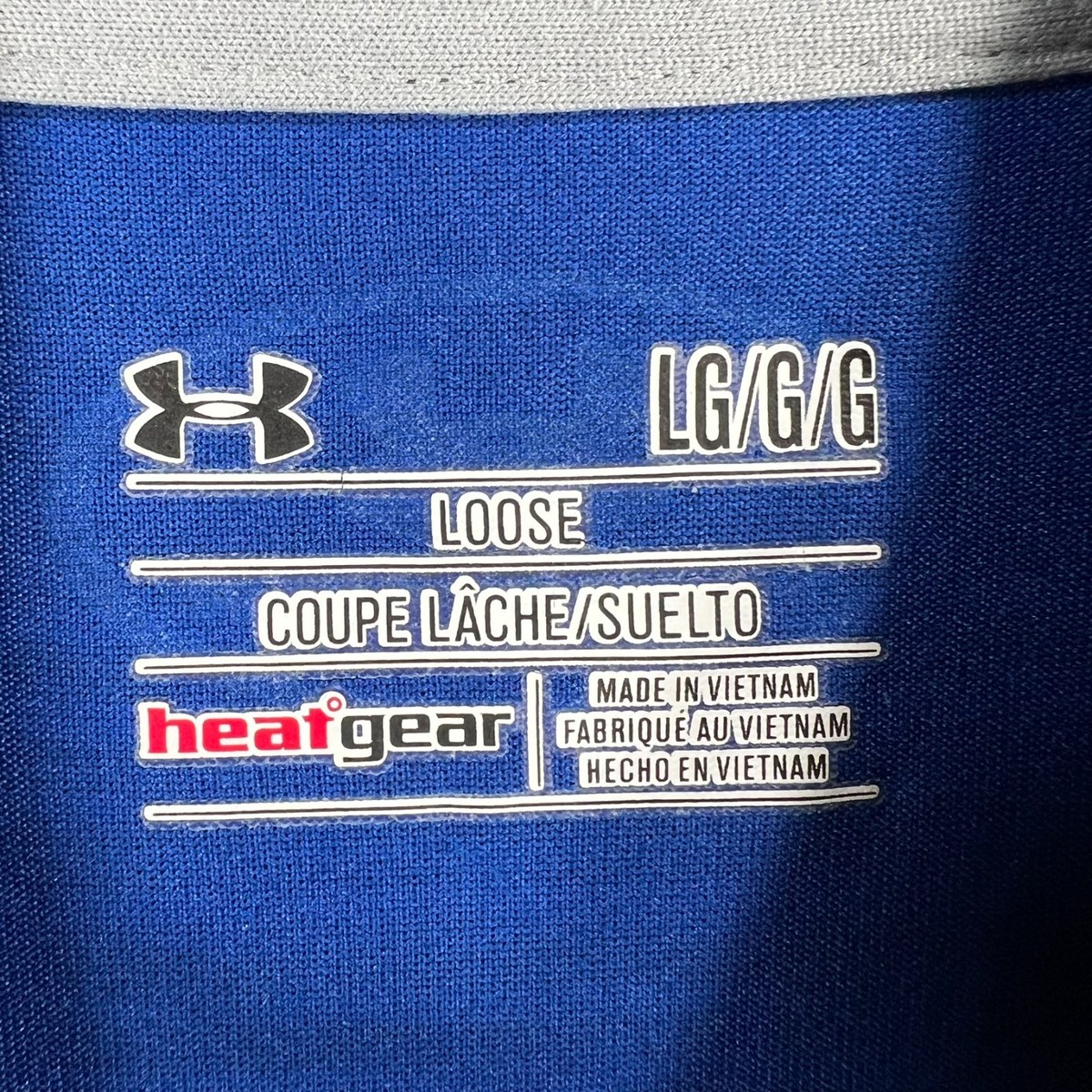 Under Armour Pullover Shirt Mens Large Blue Striped Long Sleeve 1