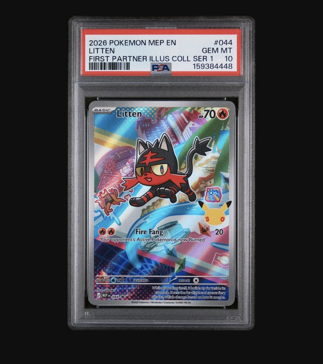 litten pokemon card value Litten 167/162 Temporal Forces Illustration Full Art Holo Pokemon Card *  New *