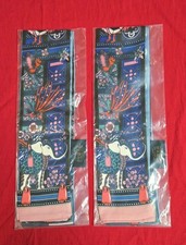 Unbranded Colorful Travel Theme Twlly Set Of 2 100 Silk Multicolor