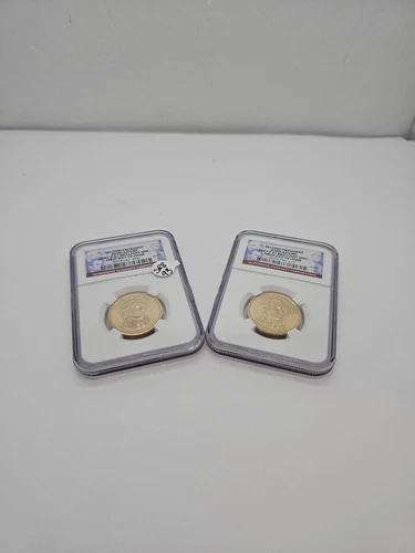 2007 P & D Presidential $1 Dollar BU NGC Set John Adams FDOI 2 Coins SR8-93