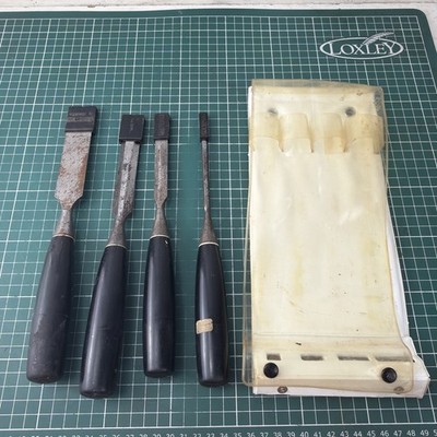 Vintage Stanley Chisel Set X4 Sizes & Bag