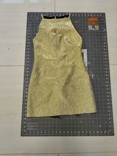 Beautiful ZARA Mini Gold Dress  Size Small