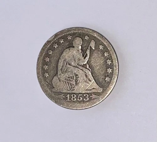 1853-O Liberty Seated Silver Quarter Arrows & Rays - Fine Detail
