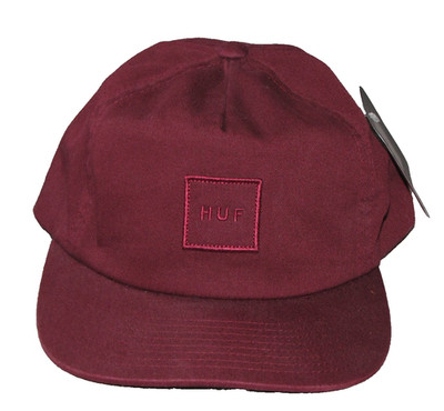 Huf Mens Snapback Hat Burgundy Size One Size New Sample NEW