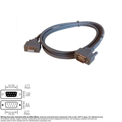 Cable Serial RS-232 DB9 DB 9-Pin Female Male RS232  6FT Extension Compaq 262793