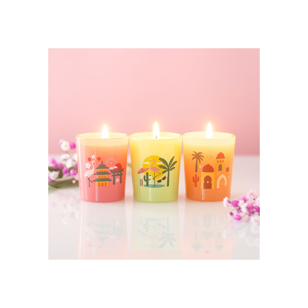 Something Different  Scents Around The World Scented Candle Trio - White - Image 2