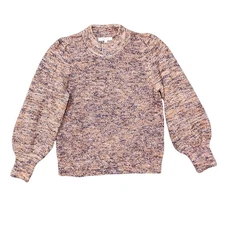 Madewell Sweater Space-Dyed Eaton Puff-Sleeve Pullover Size Small