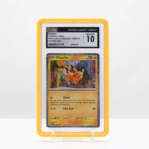 Pokemon Pikachu Confetti Holo #006/015 McDonald's Collection 2023 - CGC 10