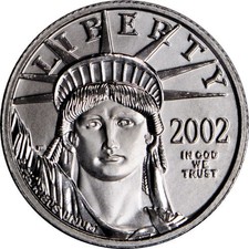 1/4 oz American Platinum Eagle Coin (Random Year, BU) 2661.92 per troy oz