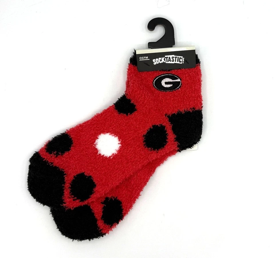 Meias chinelo GEORGIA BULLDOGS NCAA FEMININA (6-11) OSFM BOLINHAS FRETE GRÁTIS - Imagem 2 de 3