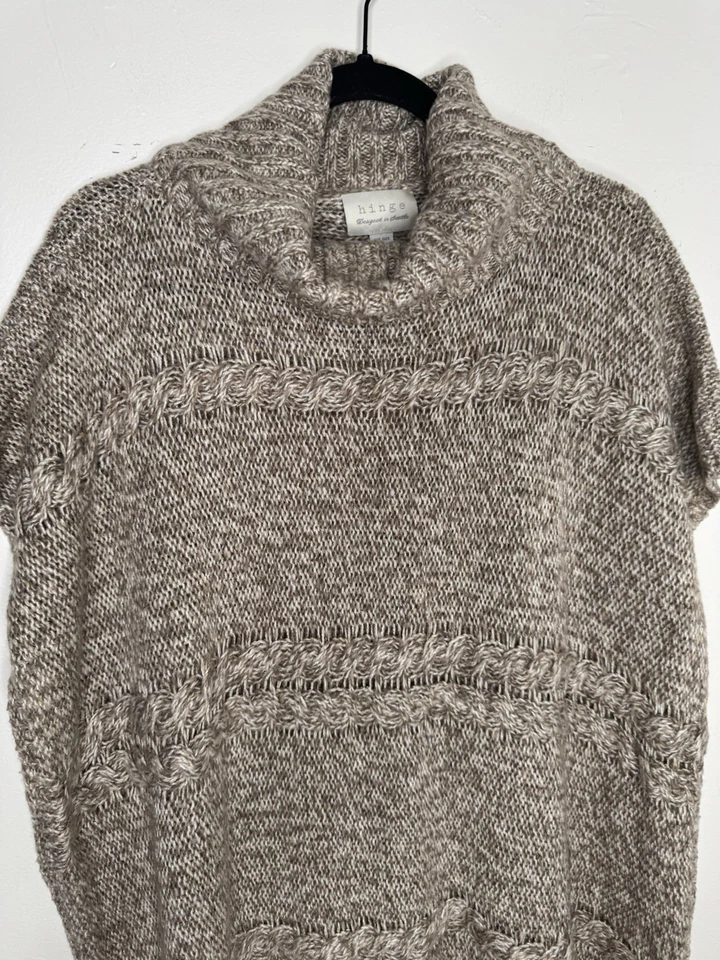 Bisagra Mujer Cuello Tortuga Flecos Abierto Talla Única Poncho Bosque Costal Boho Western Foto 2 de 4