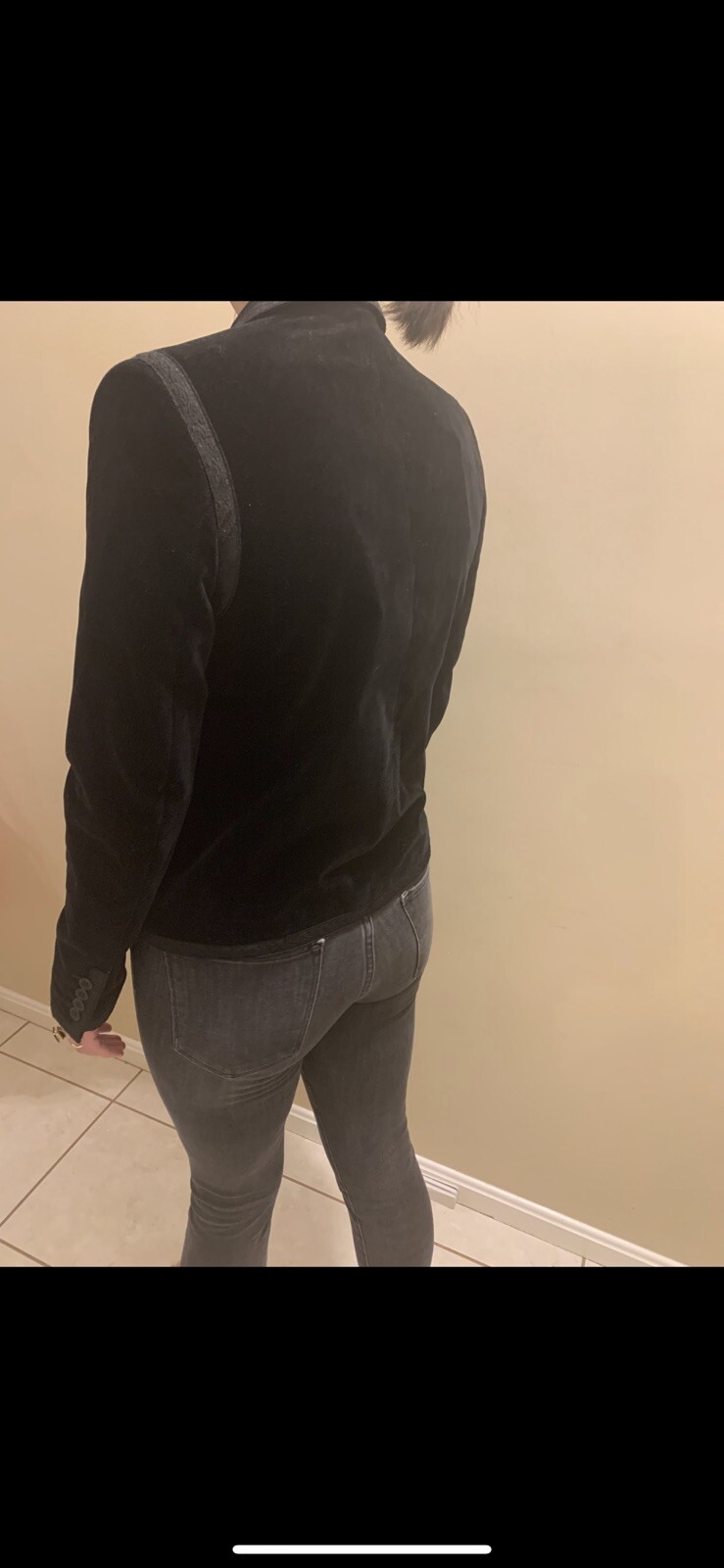 Giacca blazer velluto nero SAINT LAURENT nuovo $2.990 tg40