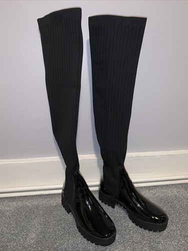 knitted chunky over the knee boots