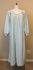 NOS NWT Vintage KOMAR Fleece Blue White Striped 3/4 Zip Front Robe