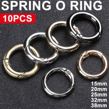 10pcs Metal Spring Gate O Ring Openable Leath...