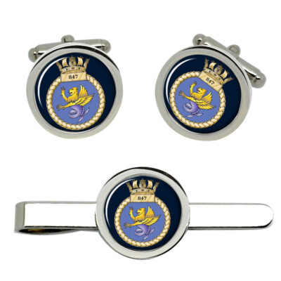 847 Naval Air Squadron, Royal Navy Cufflinks and Tie Clip Set