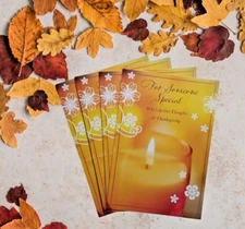 Religious Thanksgiving Greeting Cards For Someone Special Bible Verse Set of 4