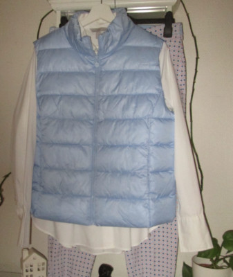 L 44 = 40 42 ever me Stepp Weste hell blau Jacke Blouson NEU ohne Etikett