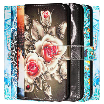 Schlichte bemalte PU-Leder-Brieftaschen-Hülle für Nokia G42 G400 C30 X30 C32 C12