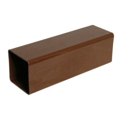 Square Line Static Caravan Gutter Downpipe Brown 2.5M Guttering Rainwater System