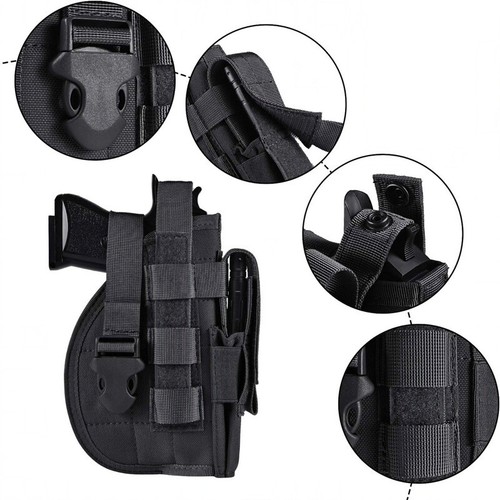 Funda de pistola táctica ajustable para pistola Molle de mano derecha militar - Imagen 4 de 24