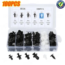 100x Universal Car Body Bumper Rivet Retainer Trim Molding Push Pin Clip Tool