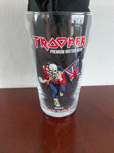 NEW IRON MAIDEN EDDIE FLAG TROOPER ROBINSONS BREWERY BEER BAR PINT GLASS PUB ALE