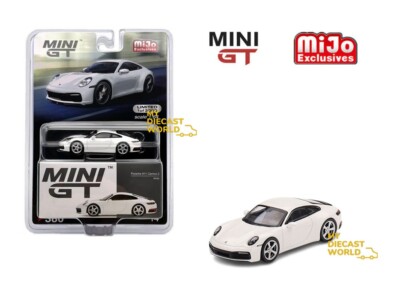 1/64 MINI GT #380 PORSCHE 911 992 CARRERA S  DIECAST MODEL CAR WHITE MGT00380