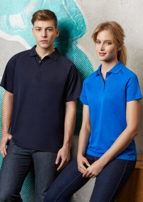 Biz Collection Ladies Sprint Casual Polo Shirt Slimline Placket Raglan Armhole