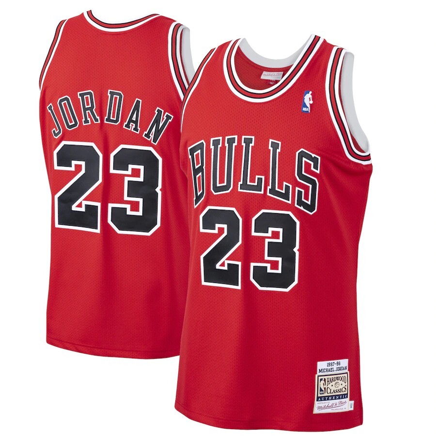 100 Authentic Michael Jordan Mitchell Ness 97 98 Bulls Jersey Size